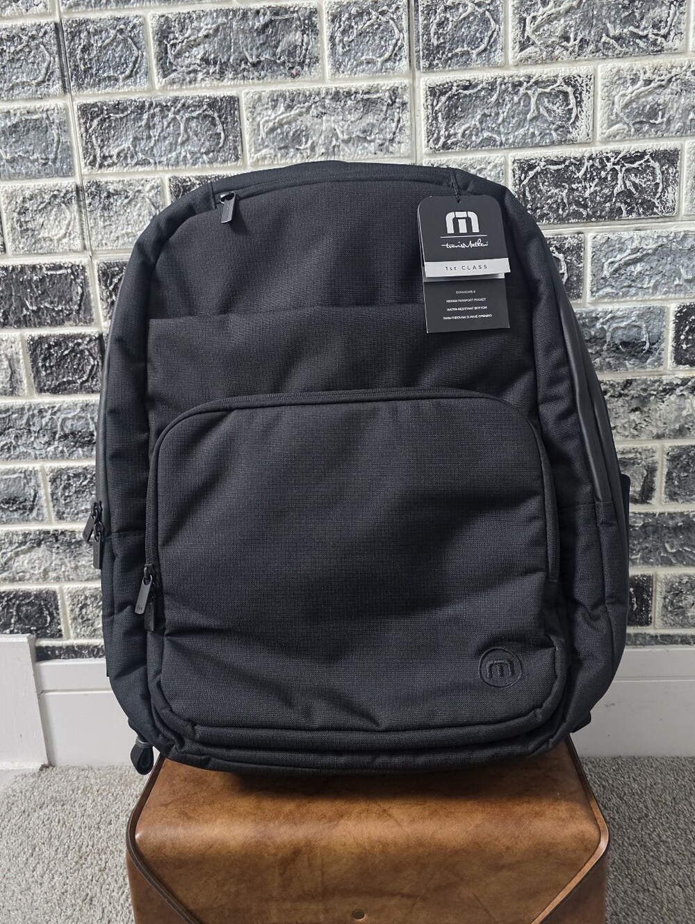 1St Class Travis Mathew Unisex Black Travel Backpack